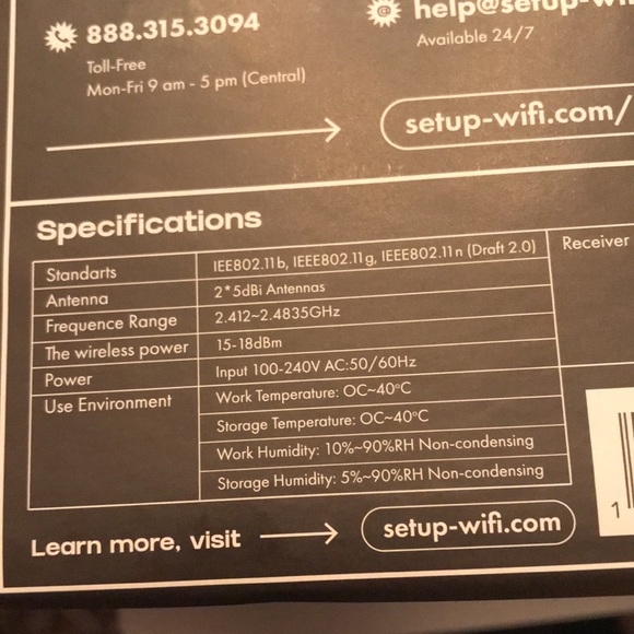 Techfacture Networking Nib Wifi Range Extender 24ghz Up To 280sqft